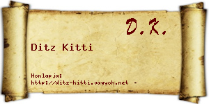 Ditz Kitti névjegykártya